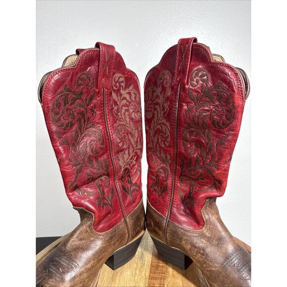 Twisted X WWT0027 Western Snip Toe Red Embroidered Cowgirl Boots Size 5‎ 1/2B - Picture 8 of 15